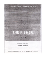 Fisher 500-TX-800-T - Owners Manual 